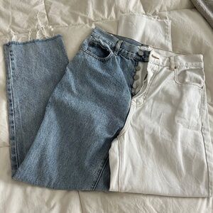 PacSun Two-toned High Rise Straight Jeans